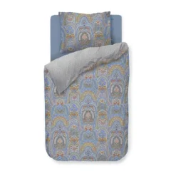 PIP Studio Jabali Flower Sengetøj B 140 x L 220 cm - Bomuld - Blå
