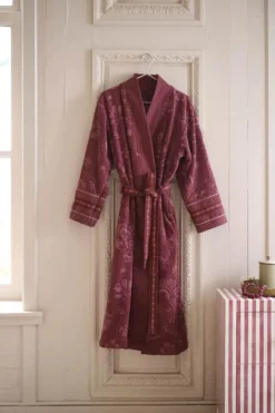 PIP Studio Jasmin Jacquard Badekåbe Str. L - Bomuld - Pink