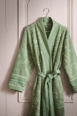 PIP Studio Jasmin Jacquard Badekåbe Str. XS - Bomuld - Grøn