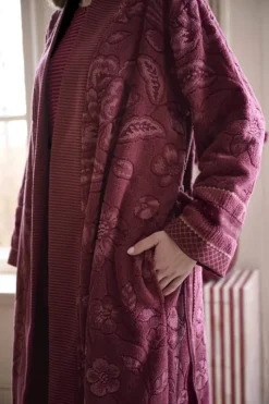 PIP Studio Jasmin Jacquard Badekåbe Str. M - Bomuld - Pink