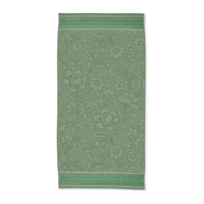 PIP Studio Jasmin Jacquard Håndklæde B 70 x L 140 cm - Bomuld - Grøn