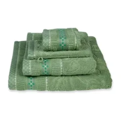 PIP Studio Jasmin Jacquard Håndklæde B 70 x L 140 cm - Bomuld - Grøn