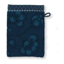 PIP Studio Jasmin Jacquard Vaskeklud B 16 x L 22 cm - Bomuld - Blå