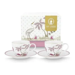 PIP Studio Jolie Dots Espressokop - 2 stk. 12 cl - Porcelæn - Lyserød
