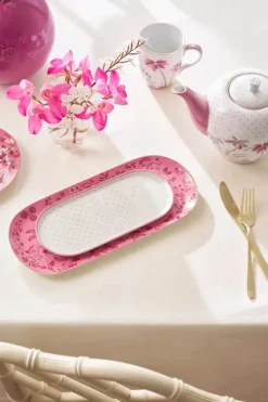 PIP Studio Jolie Dots Fad B 12 x L 25 cm - Porcelæn - Lyserød