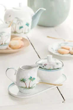 PIP Studio Jolie Dots Sukkerskål 300 ml - Porcelæn - Hvid/lysegrøn