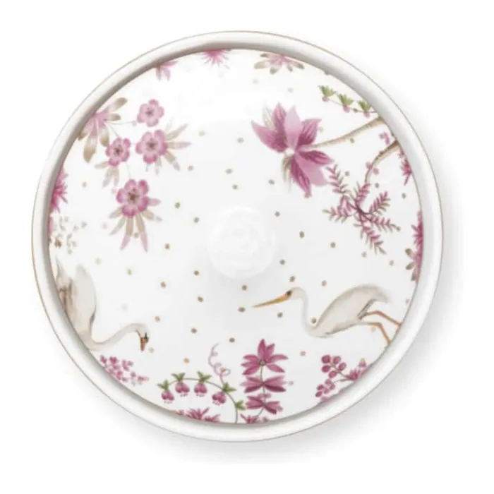 PIP Studio Jolie Dots Sukkerskål 300 ml - Porcelæn - Lyserød