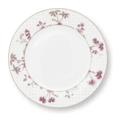 PIP Studio Jolie Dots Tallerken Ø 26,5 cm - Porcelæn - Hvid/lyserød