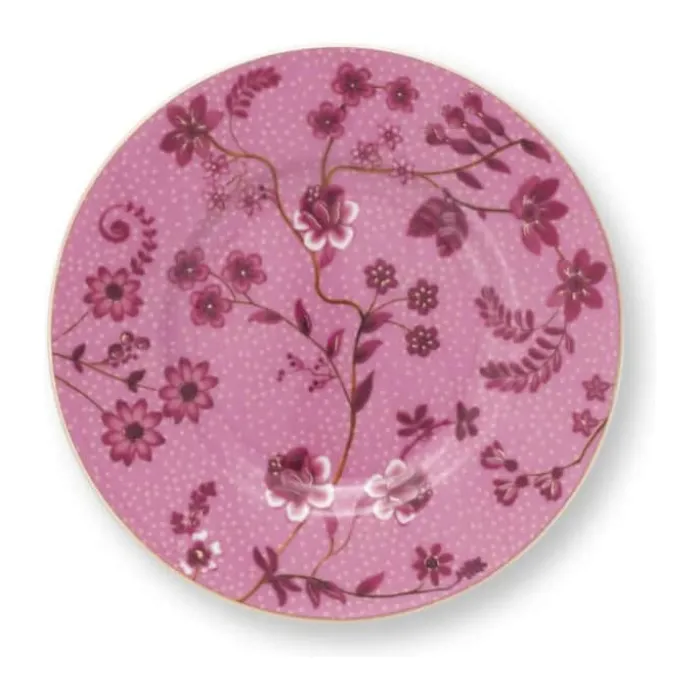 PIP Studio Jolie Flowers Kagetallerken Ø 12 cm - Porcelæn - Pink