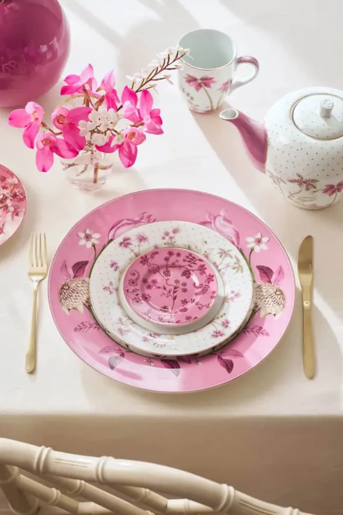 PIP Studio Jolie Flowers Kagetallerken Ø 12 cm - Porcelæn - Pink