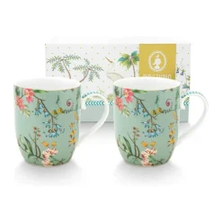 PIP Studio Jolie Krus - 2 stk. 14,5 cl - Porcelæn - Blue