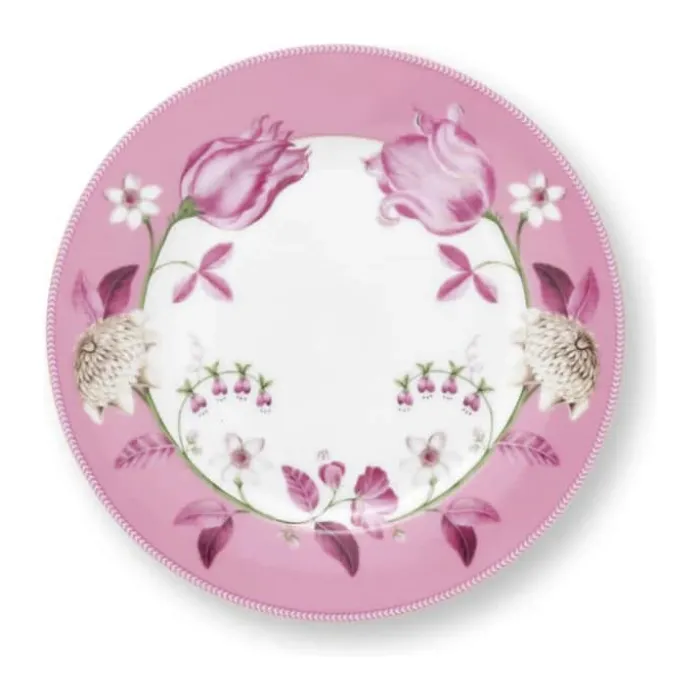 PIP Studio Jolie Tulip Tallerken Ø 23 cm - Porcelæn - Lyserød