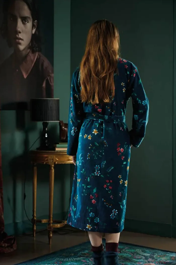 PIP Studio Les Fleurs Badekåbe XXL - Bomuld - Dark blue