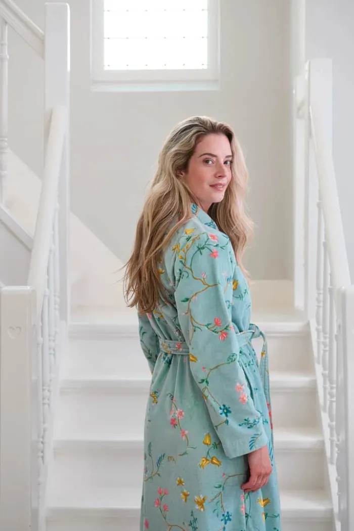PIP Studio Les Fleurs Badekåbe S - Bomuld - Blue