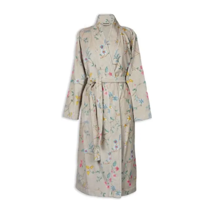 PIP Studio Les Fleurs Badekåbe S - Bomuld - Khaki