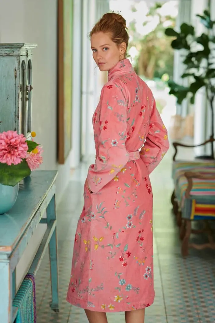 PIP Studio Les Fleurs Badekåbe XS - Bomuld - Pink