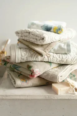 PIP Studio Les Fleurs Håndklæde B 55 x L 100 cm - Bomuld - White