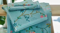 PIP Studio Les Fleurs Håndklæde B 55 x L 100 cm - Bomuld - Blue