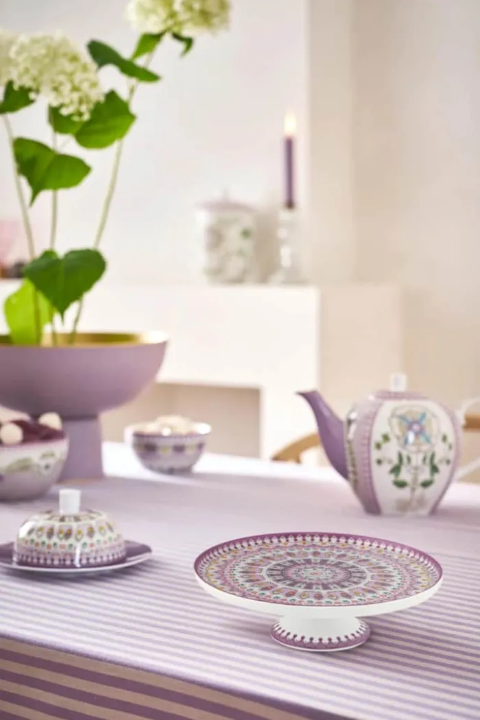 PIP Studio Lily & Lotus Fad på fod Ø 21 cm - Porcelæn - Lilac