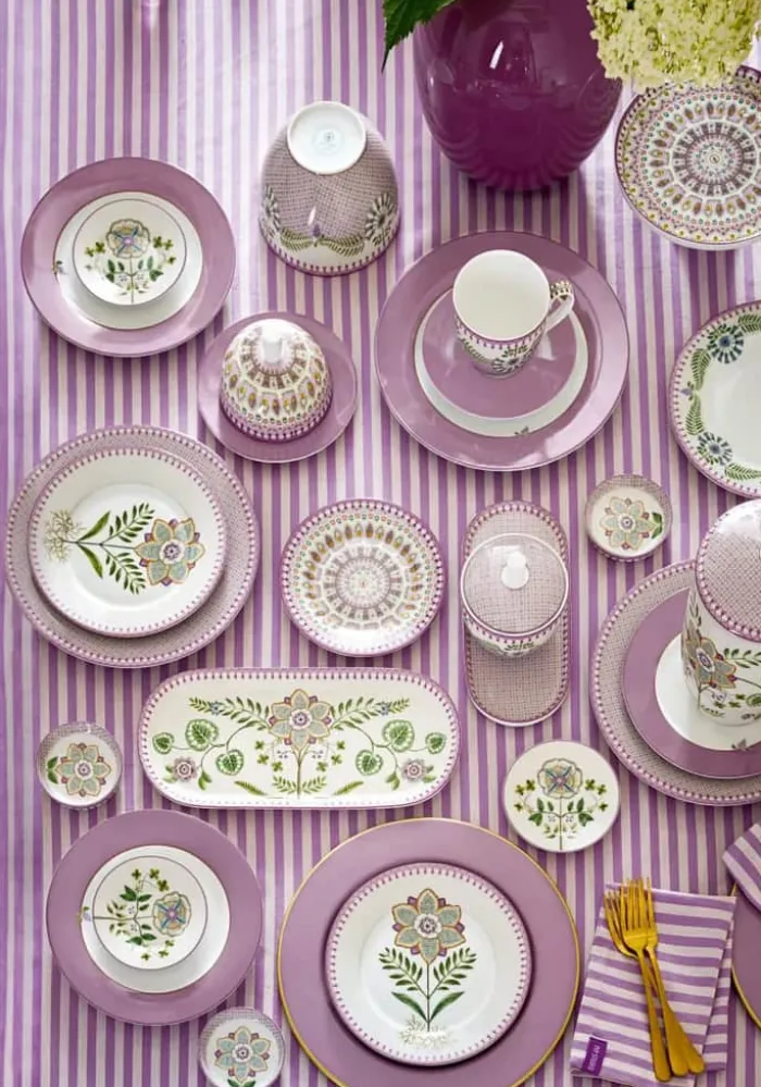 PIP Studio Lily & Lotus Kagetallerken Ø 17 cm - Porcelæn - Lilla