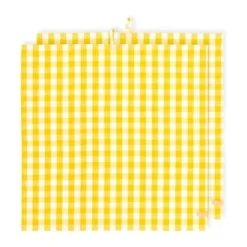 PIP Studio Lily & Lotus Køkkenhåndklæde - 2 stk. B 65 x L 65 cm - Bomuld - Gul