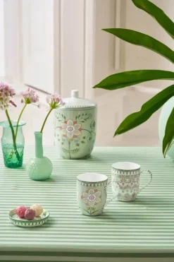 PIP Studio Lily & Lotus Krus - 2 stk. 14,5 cl - Porcelæn - Lysegrøn
