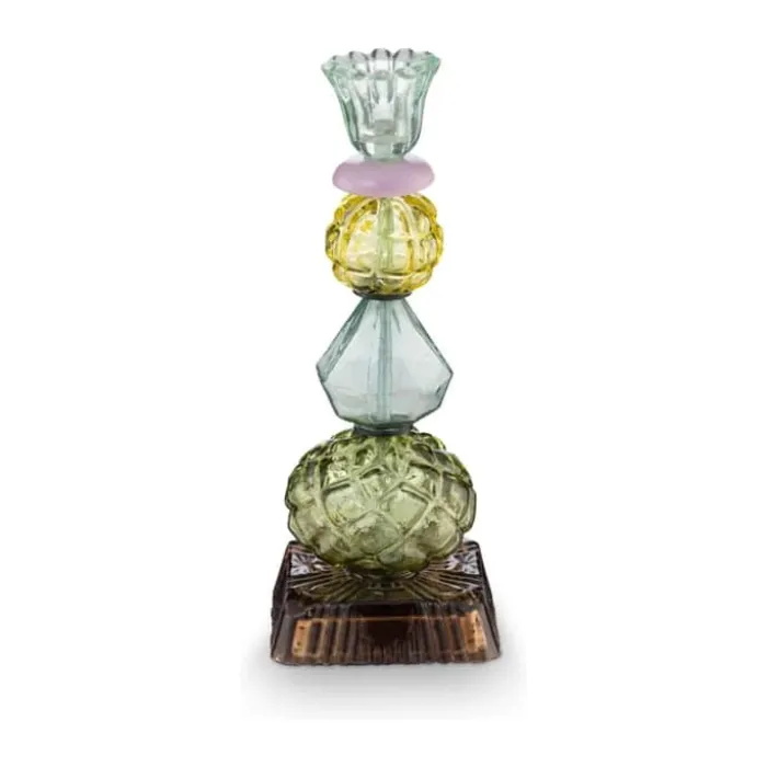 PIP Studio Lily & Lotus Lysestage H 23,5 cm - Glas - Grøn
