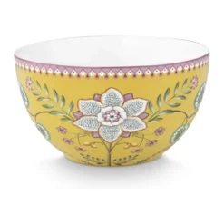 PIP Studio Lily & Lotus Skål Ø 18 cm - Porcelæn - Gul
