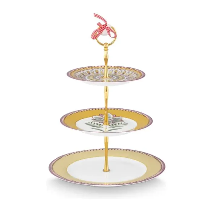 PIP Studio Lily & Lotus Étagère Ø 27 cm - Porcelæn - Gul