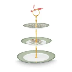 PIP Studio Lily & Lotus Étagère Ø 27 cm - Porcelæn - Grøn