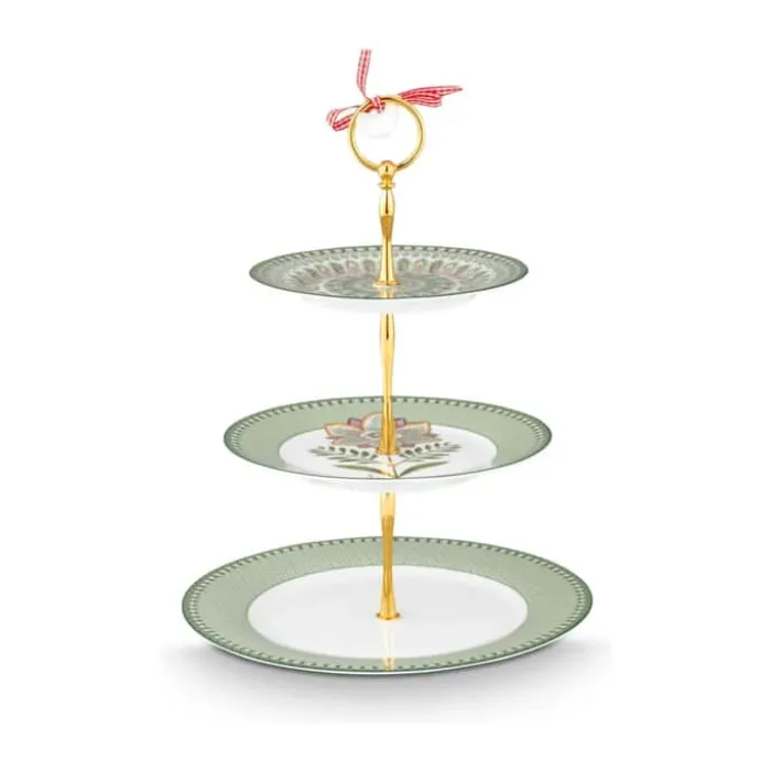 PIP Studio Lily & Lotus Étagère Ø 27 cm - Porcelæn - Grøn