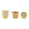 PIP Studio Lily & Lotus Tekop sæt - 3 dele 36,5 cl - Porcelæn - Gul