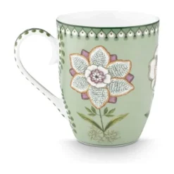PIP Studio Lily & Lotus Tekop sæt - 3 dele 36,5 cl - Porcelæn - Grøn