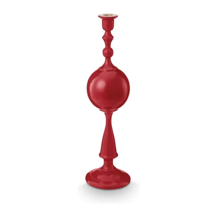 PIP Studio Love Birds Lysestage H 44 cm - Aluminium - Rød