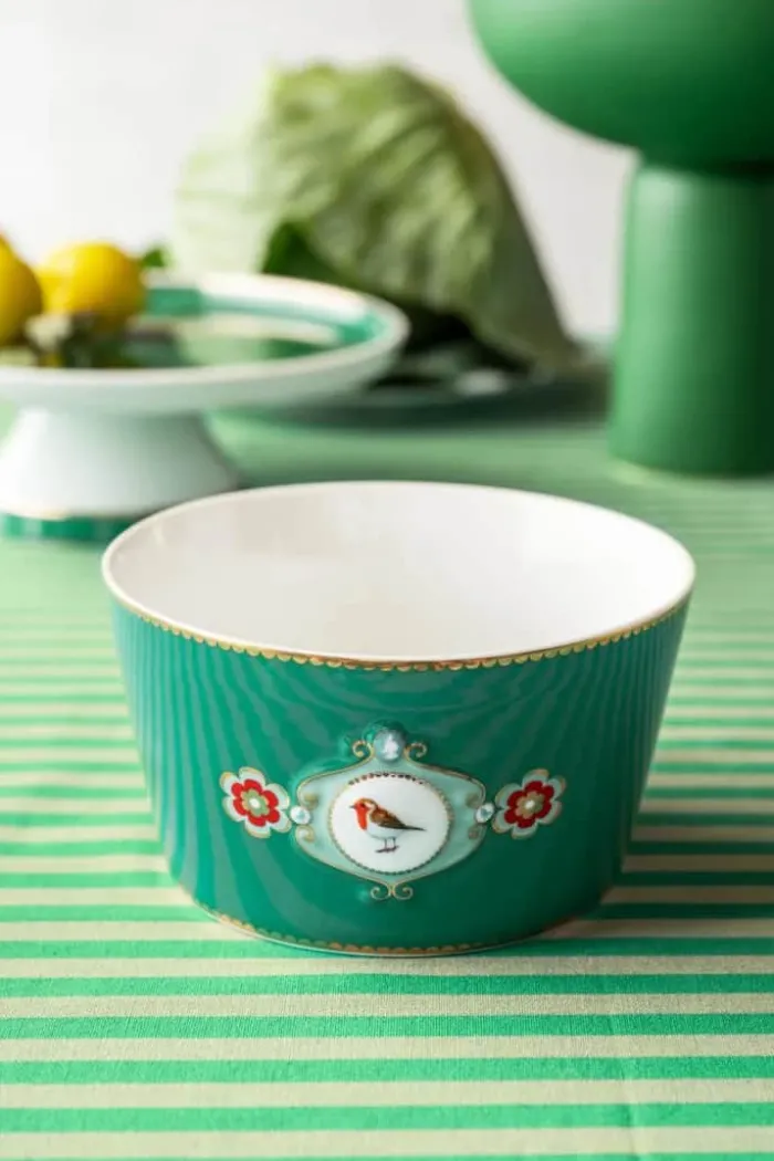 PIP Studio Love Birds Skål Ø 15 cm - Porcelæn - Grøn