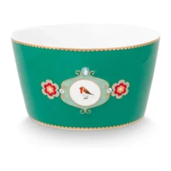 PIP Studio Love Birds Skål Ø 15 cm - Porcelæn - Grøn