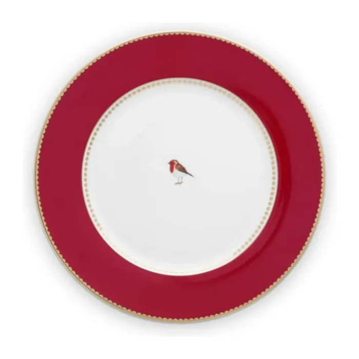 PIP Studio Love Birds Tallerken Ø 21 cm - Porcelæn - Rød