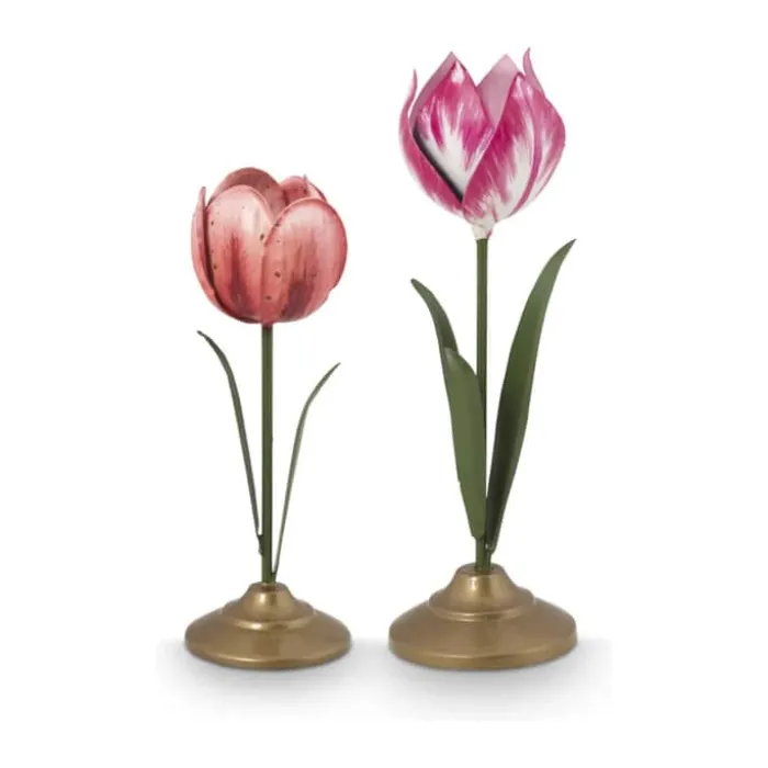 PIP Studio Lysestage - 2 stk. H 21 cm - Aluminium - Pink