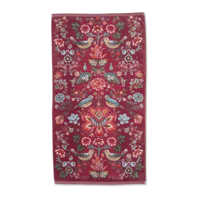 PIP Studio Oh My Darling Badehåndklæde B 100 x L 180 cm - Bomuldsfrotté - Red