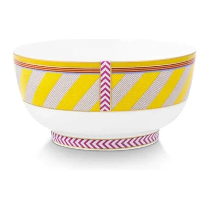 PIP Studio Pip Chique Skål Ø 18 cm - Porcelæn - Gul/pink