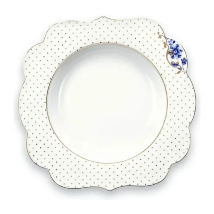 PIP Studio Royal Dyb tallerken Ø 23,4 cm - Porcelæn - Hvid
