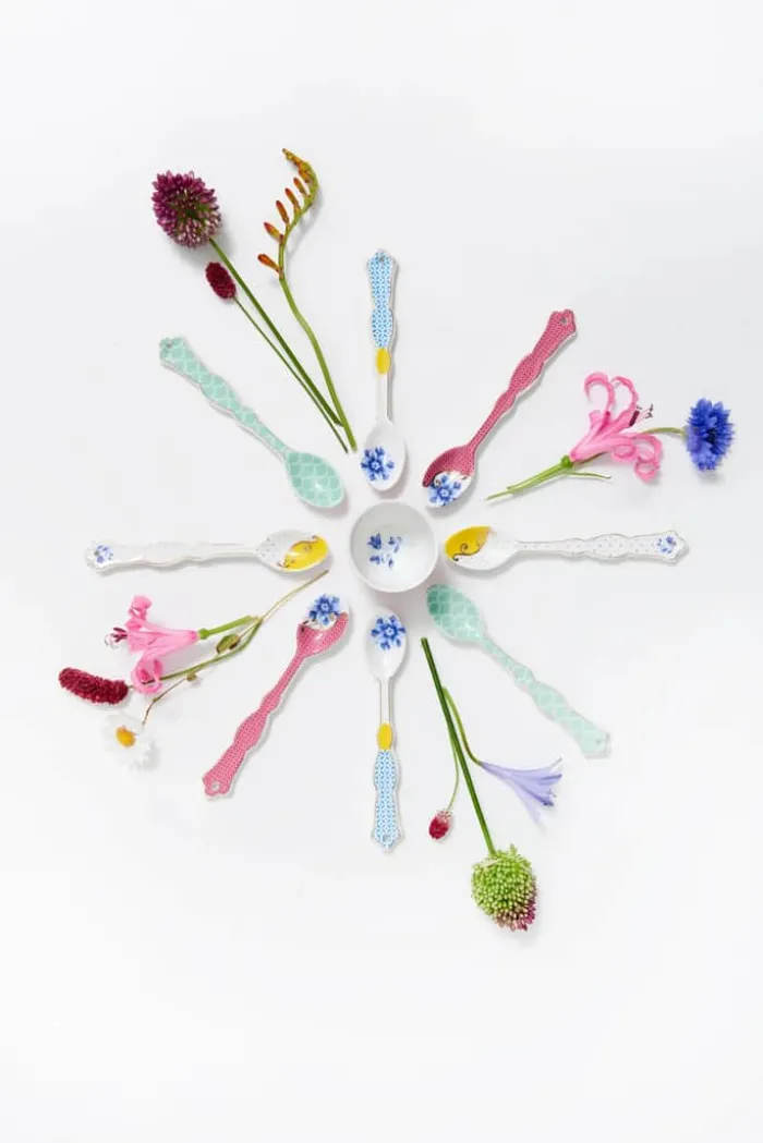PIP Studio Royal Multi Teske - 4 stk. Porcelæn - Multifarvet