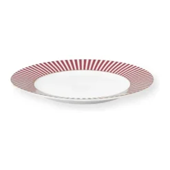 PIP Studio Royal Stripes Tallerken Ø 21,4 cm - Porcelæn - Dark Pink