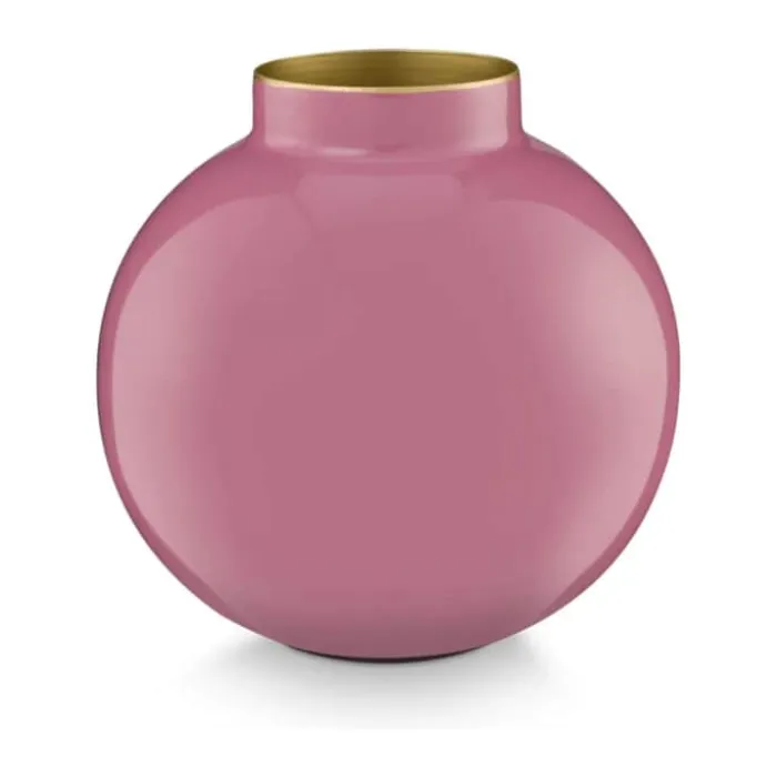 PIP Studio Royal Vase H 17 cm - Metal - Lyserød