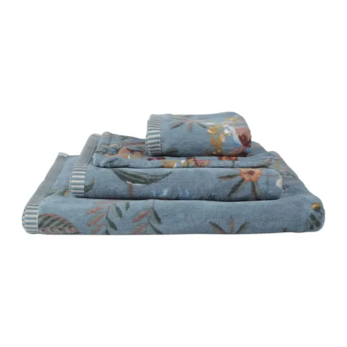 PIP Studio Secret Garden Håndklæde B 55 x L 100 cm - Bomuld - Blue