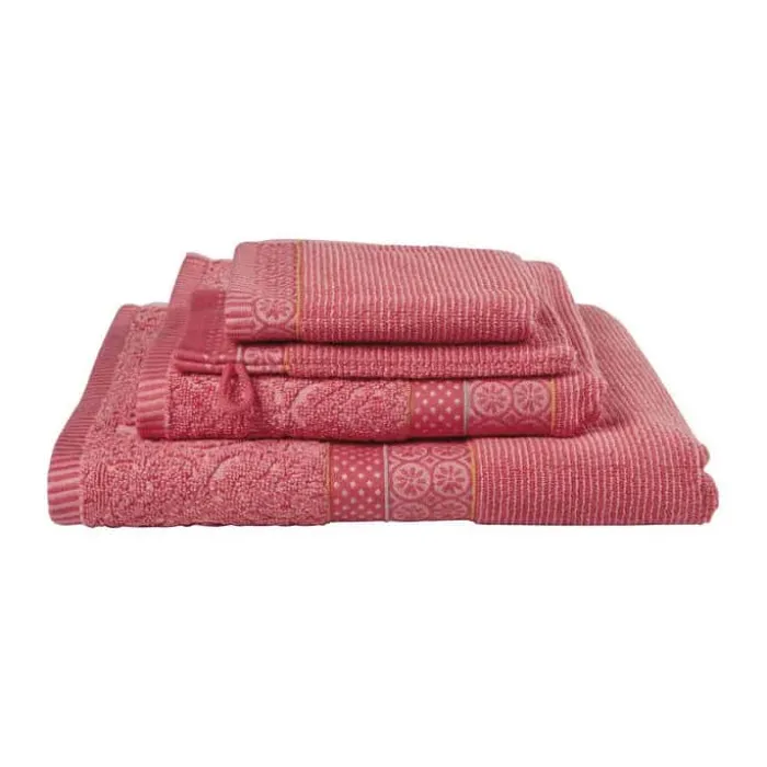 PIP Studio Soft Zellige Håndklæde B 30 x L 50 cm - Bomuld - Coral