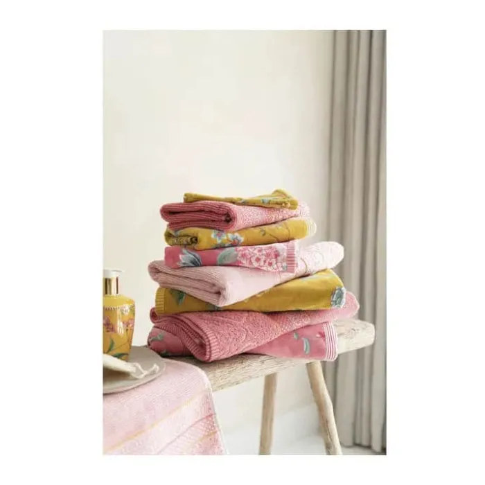 PIP Studio Soft Zellige Håndklæde B 55 x L 100 cm - Bomuld - Pink