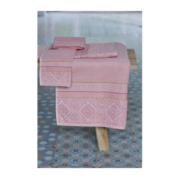 PIP Studio Soft Zellige Håndklæde B 55 x L 100 cm - Bomuld - Pink