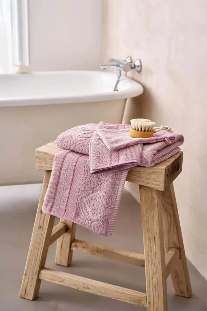 PIP Studio Soft Zellige Håndklæde B 55 x L 100 cm - Bomuld - Lilac