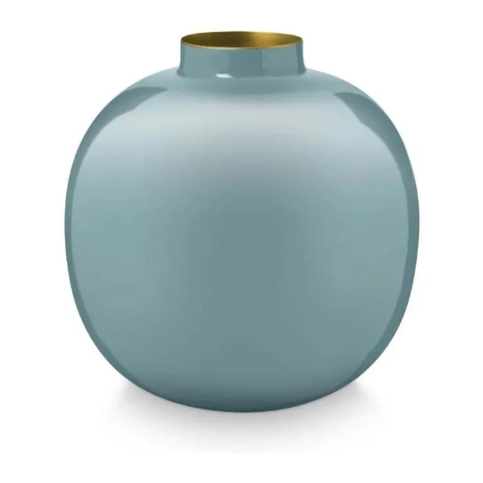 PIP Studio Vase H 23 cm - Metal - Light Blue